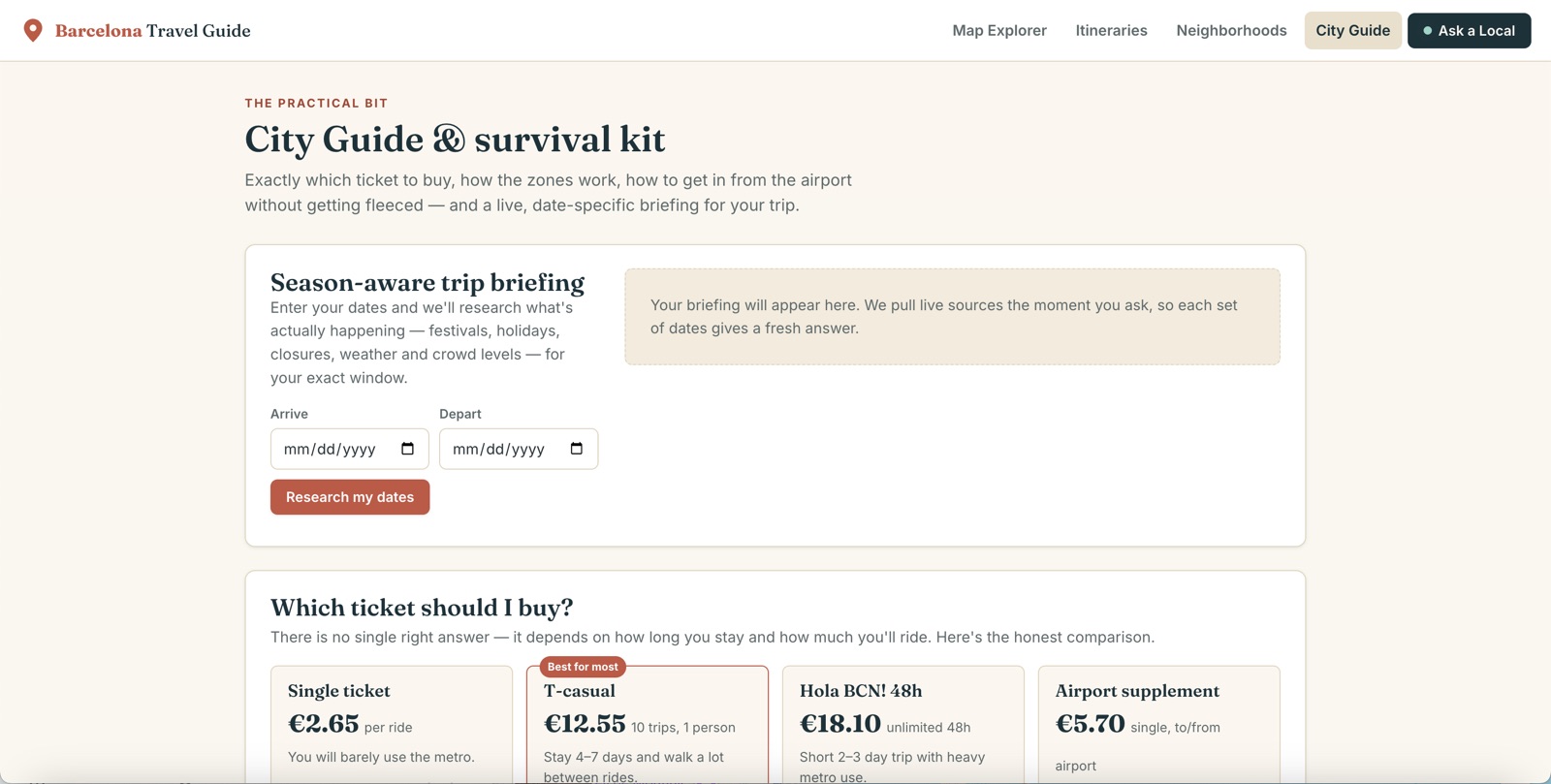 Barcelona Travel Guide — preview screen 3